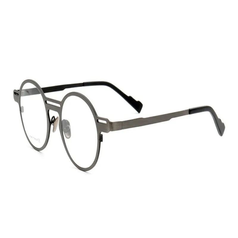 Ретро унисекс круглая оправа чистый титан прогрессивные Мультифокальные линзы