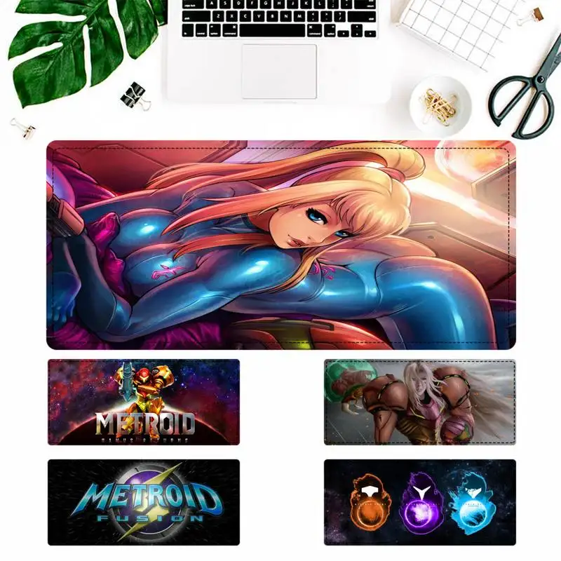 

Large XXL metroid fusion Gaming Mouse Pad PC Laptop Gamer Mousepad Anime Antislip Mat Keyboard Desk Mat For Overwatch/CS GO