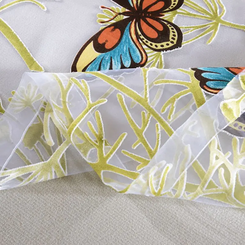 

100x200cm Butterfly Curtain Panel Roman Window Valance Kitchen Curtains String Fabric For Yarn Rustic Screen Home Decorations