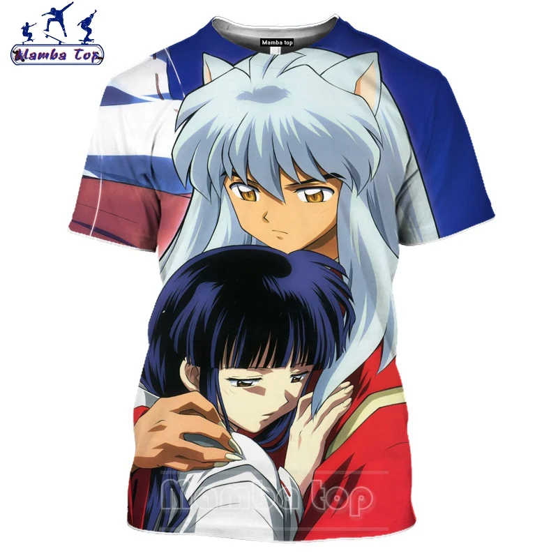 Mamba Топ Inuyasha футболка с коротким рукавом мужские футболки 3D принтом хигураси