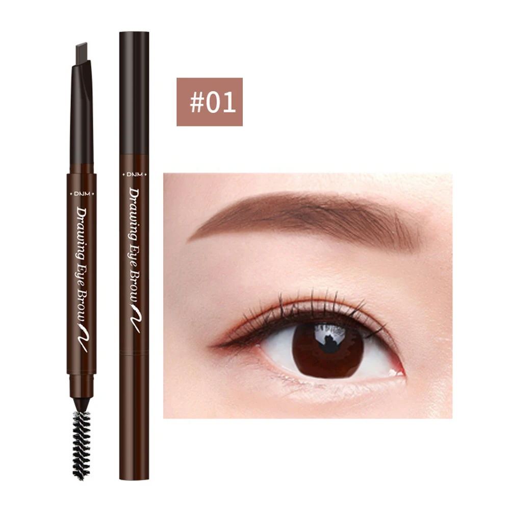 1 шт. водостойкая натуральная ручка для бровей двойная головка тени макияж семь