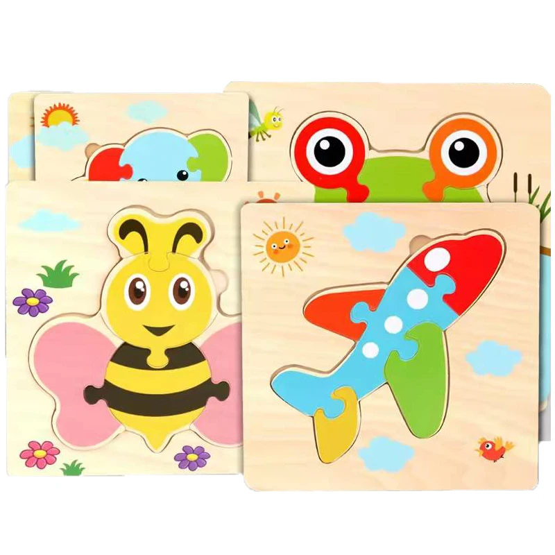 

Wooden 3d Puzzles Tangram Shapes Learning Cartoon Animal Intelligence Jigsaw Puzzle Toys For Children Educational Montessori Toy