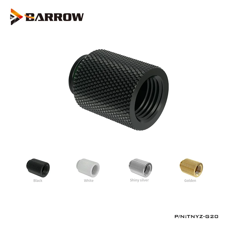 Удлинитель Barrow, золотистый, белый, черный, серебристый, G1/4 дюйма, разъем 20 мм, фитинги для компьютера с водяным охлаждением Удлинитель Barrow, золотистый, белый, черный, серебристый, G1/4 дюйма, разъем 20 мм, фитинги для компьютера с водяным охлаждением