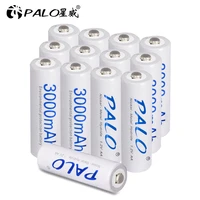 palo 2 24 pcs aa battery rechargeable 1 2v 3000mah aa 2a nimh original high capacity current batteries aa batteria aa batteries
