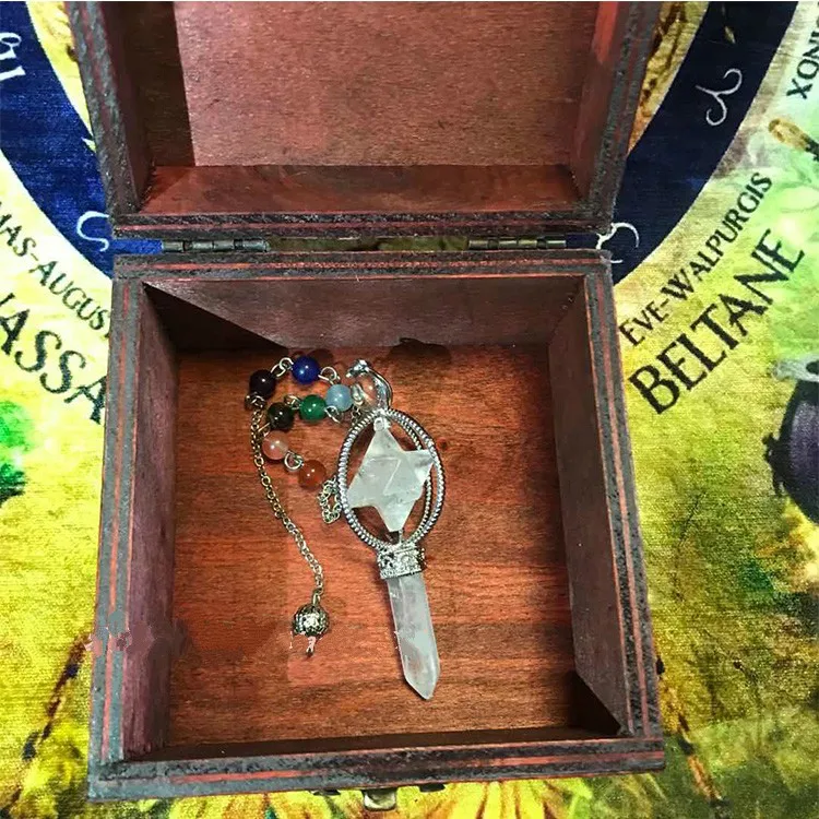 

New Vintage Storage Wooden box, Old Model, Crystal Pendulum Item Storage Box, Treasure Box Board Game Box Tarot Around