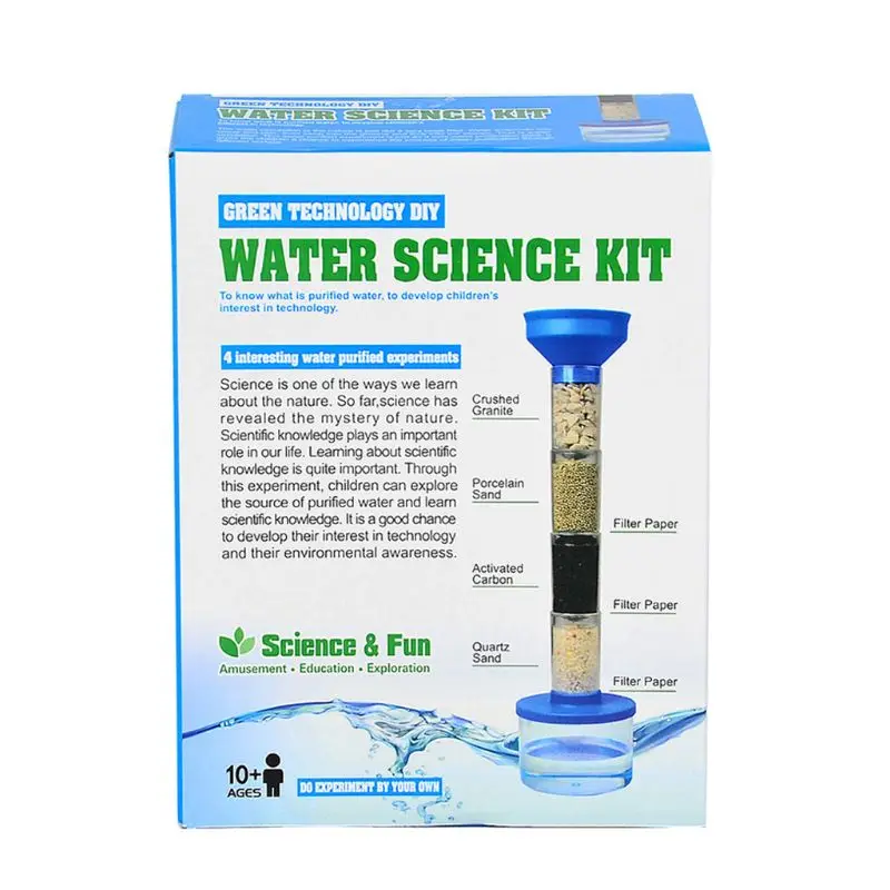 

Clean Water Experiment Kit Children DIY Sewage Filter Purification System Toy J2HD