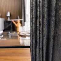 curtains for living room modern luxury retro stripe blackout bronzing crack thickened chenille velvet bay window drapes