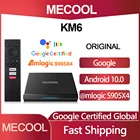 Оригинальная ТВ-приставка Mecool KM6 Deluxe Edition Amlogic S905X4 Android 10 2G16G 4 ГБ 32 ГБ64 ГБ версия сертифицированная Google поддержка AV1 BT5.0