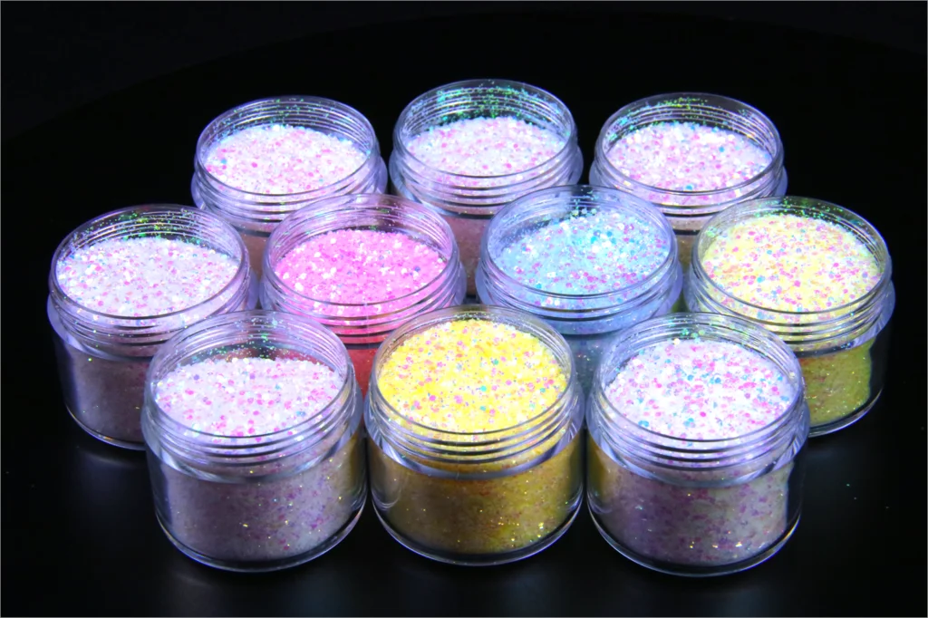 

10g/B COLOR-SHIFT Hexagon Light-Change Nail Glitter 10colors 1/24-1/6Mixed UV/Natural Chunky PET* Ultraviolet Hologlitter &FA152