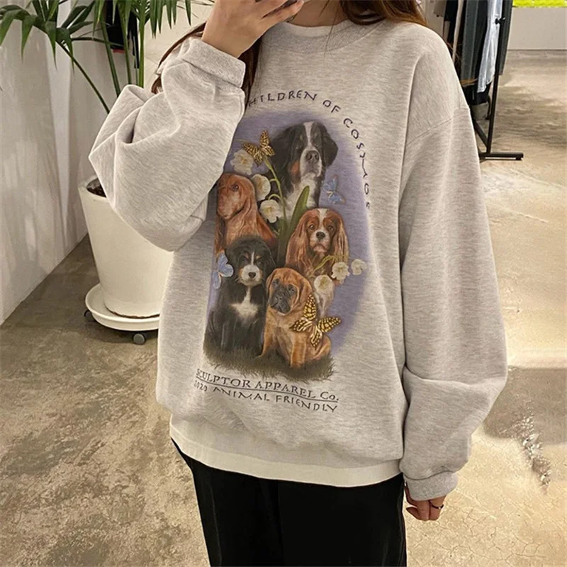 

Scale Sweater Spring and Autumn Thin Loose 2021 Printed Top
