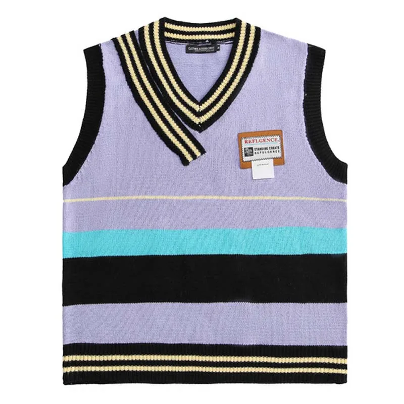 

Mens Knit Sleeveless Y2K Loose Fitness Vest Sweaters Streetwear Winter HipHop Unisex Vintage Oversize Couple Pullovers Sweater