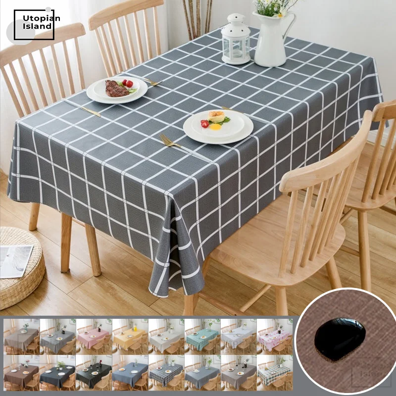 Скатерть Водонепроницаемая прямоугольная овальная скатерть для кухонного