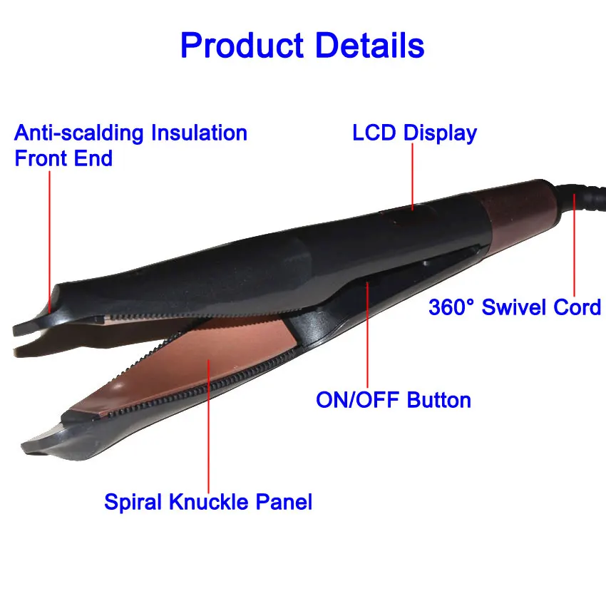 Щипцы для завивки и выпрямления волос 2 в 1 плойка с витой пластиной керамическая