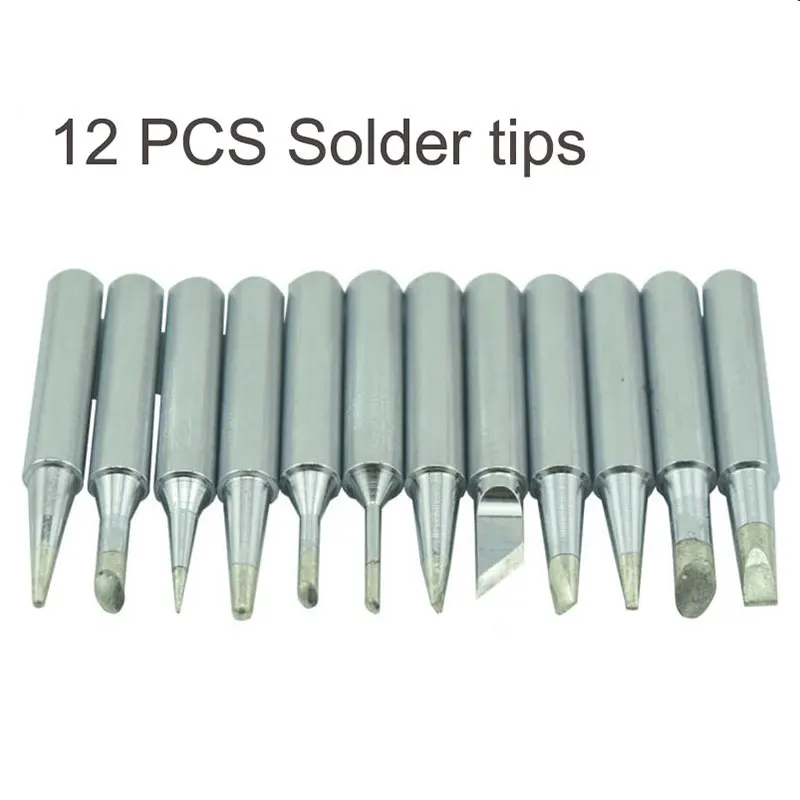 12 шт./комплект серебристые наконечники для паяльника Eruntop 8586 936 937|tip for soldering|tip
