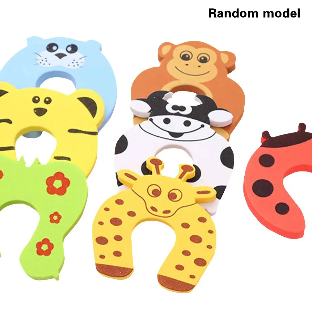 

Kids Baby Cartoon Animal Jammers Stop Edge Corner Guards Door Stopper Holder Lock Baby Safety Finger Protector 1PC Random Color