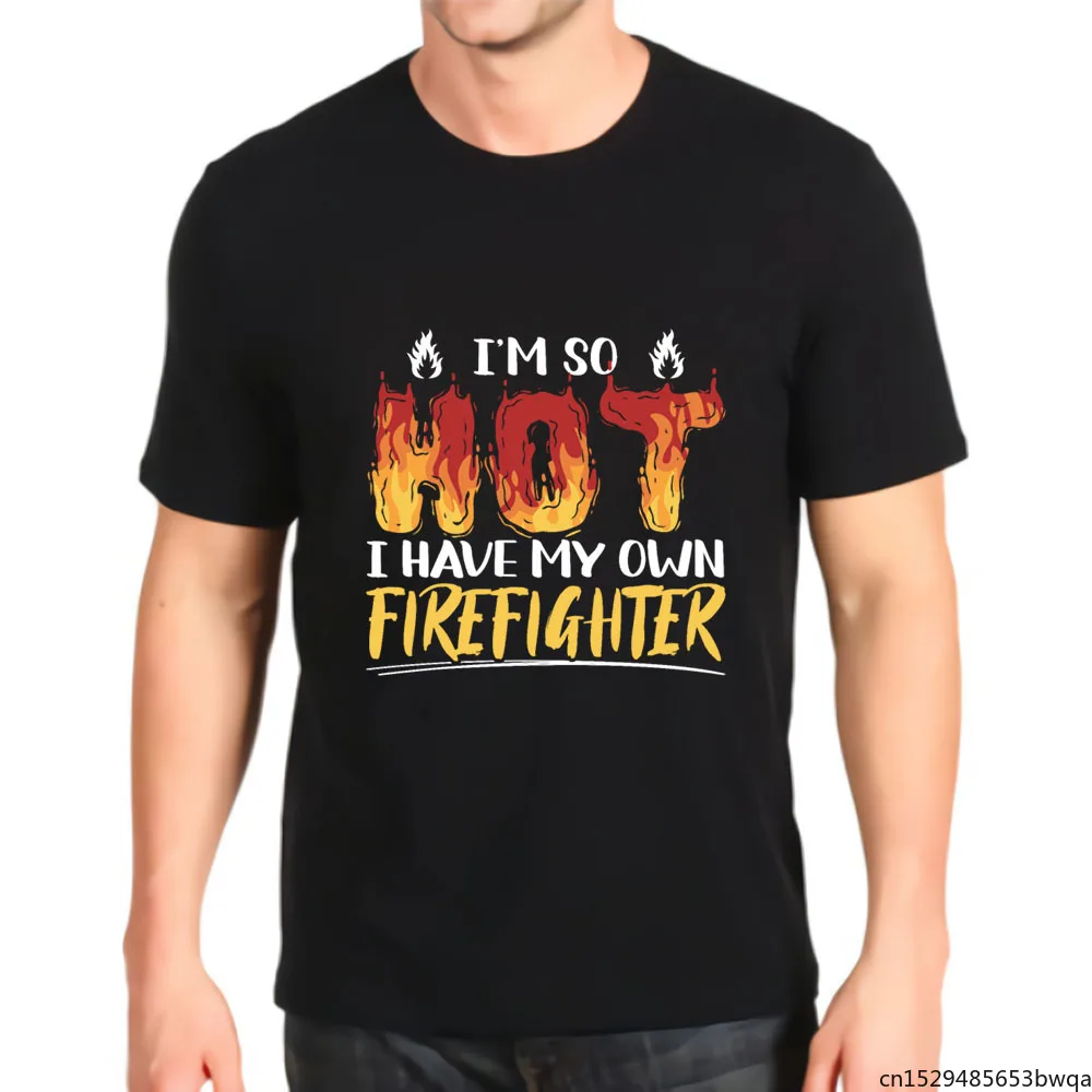 

Graphic Retro Shirt Im So Hot I Have My Own Firefighter Firefighting Baseball Top Mens Anime T-shirt Unisex Tee