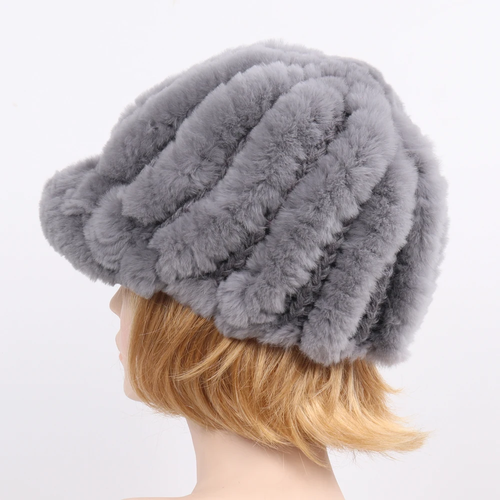 Вязаная Шапка-бини для русской леди эластичная теплая шапка из 100% натурального