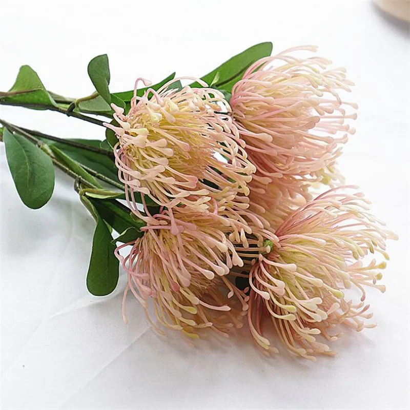 6 шт. поддельные игольница Fowers 16 93 &quotДлина моделирование Пластик Leucospermum Spp для