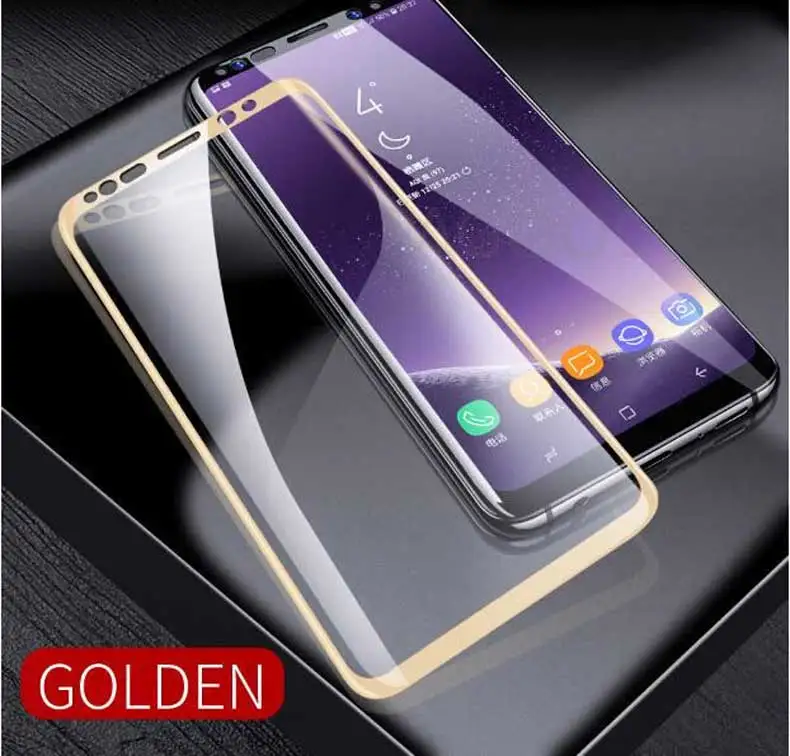 Закаленное стекло с закругленными краями 100D для samsung Galaxy Note 8 9 S7 S6 Edge S9 S8 Plus Защитная пленка для экрана прозрачное стекло