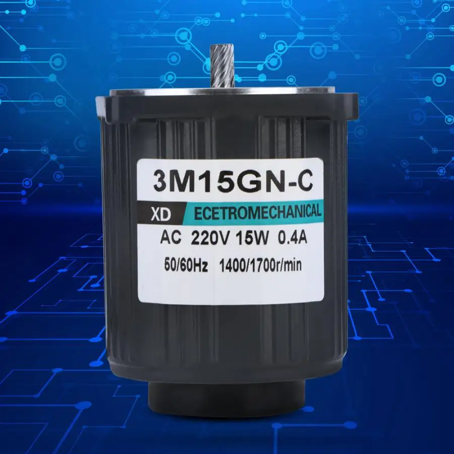 220V AC 15W мотор-редуктор CW/CCW большой момент силы низкая скорость металлический мотор-редуктор