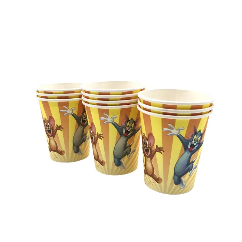 10 шт. Том и Джерри &quotна возраст от двух до восьми Бумага чашки Дети пользу День