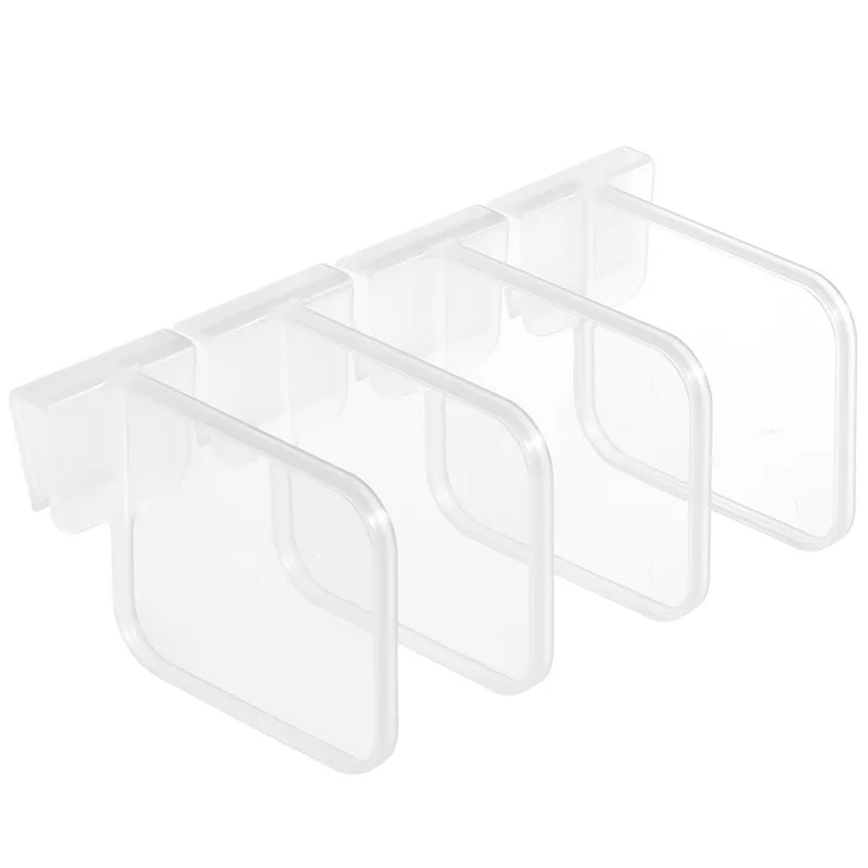 

4PCS Refrigerator Partition Kithchen Shelves Eco-friendly Plastic Partition Board Divider Refrigerator Storage Household Tool
