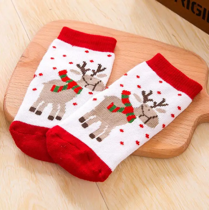 

6 Pair Cotton Winter Autumn Baby Girls Boys Kids Socks Children Terry Snowflake Elk Santa Claus Christmas Bear Gift Stuff