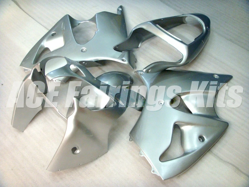 

Новый комплект обтекателей для мотоцикла ABS, подходит для Kawasaki Ninja ZX-6R ZX6R 636 2000 2001 2002 00 01 02, кузов серебристый