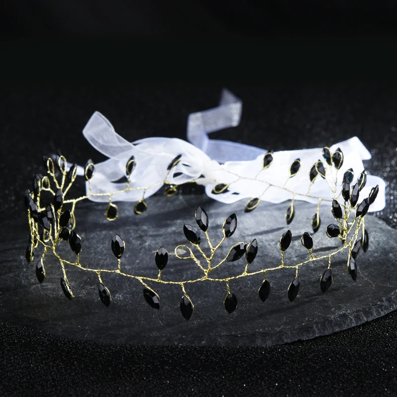 Тиара для невесты с пряжей ободок в форме конского глаза бусинами