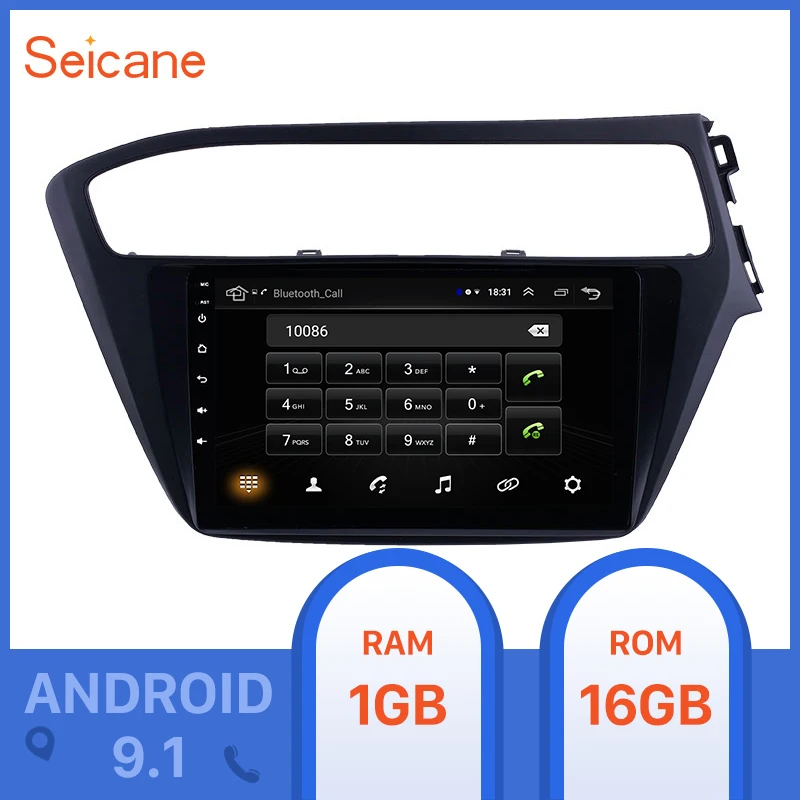 Seicane 9 дюймов Android 1 автомобильное радио для 2018 2019 Hyundai i20 RHD сенсорный экран GPS