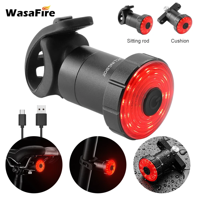 

LED Bike Rear Light Tail Light Bicycle Lamp USB Rechargeable Round Cycling Safety Light Bicycle Bicycle Accessories Equipment