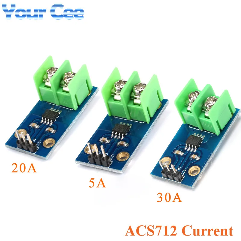 Модуль датчика тока Холла ACS712 модуль для интегральной схемы Arduino 5A 20A
