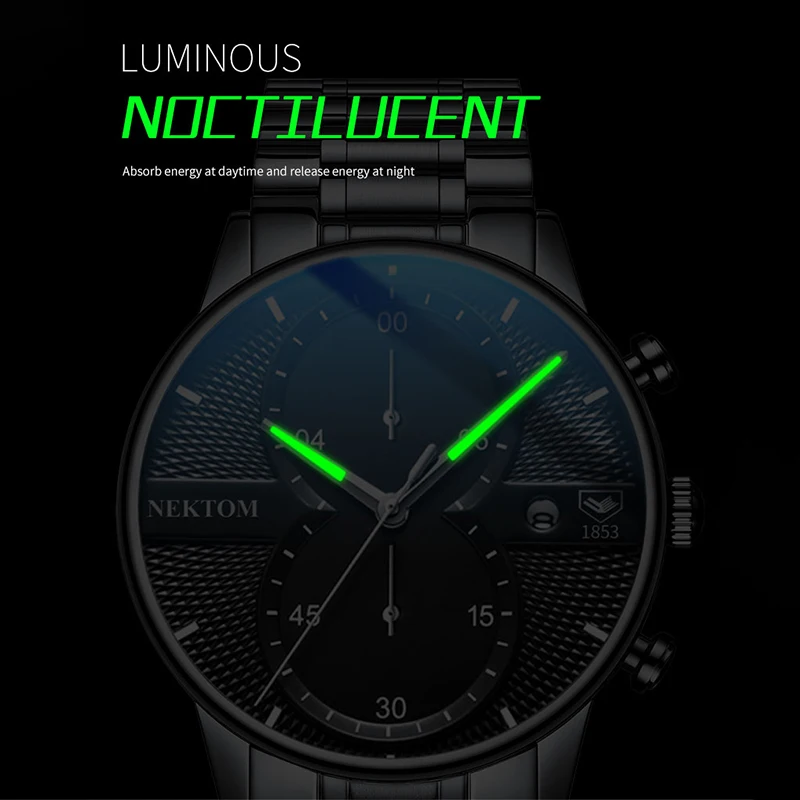 Часы наручные NEKTOM Мужские кварцевые модные повседневные в стиле милитари