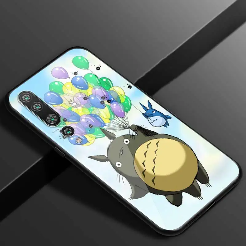 

My Neighbor Totoro For Xiaomi Mi Note 10 Ultra 5G 9 SE 8 A3 A2 A1 6X Poco M2 Pro Play F1 Lite 5G Bright Black Phone Case