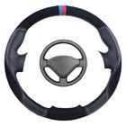 Оплетка для руля, кожаная, черная, для Peugeot чехол рулевого колеса автомобиля, Fiat Scudo Expert Partner 207-2008