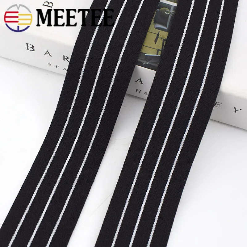 Meetee 5/10 метров 4 см нейлоновая полоса эластичная лента растягивающаяся резинка