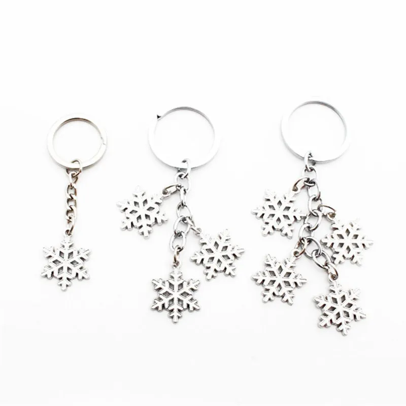 Брелок для ключей модный брелок в виде снежинки прекрасная цепочка ключа много