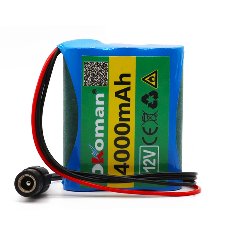 Okoman 12V 4000mAh 18650 литий-ионный перезаряжаемый аккумулятор для камеры