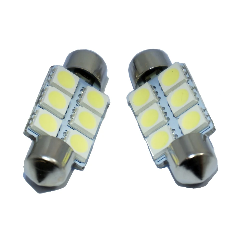 20pcs 6smd 5050 1.25" 31mm  1.5" 36mm 1.54" 39mm 1.72" 42mm festoon led bulbs white Car Interior Map License Plate Reading Light