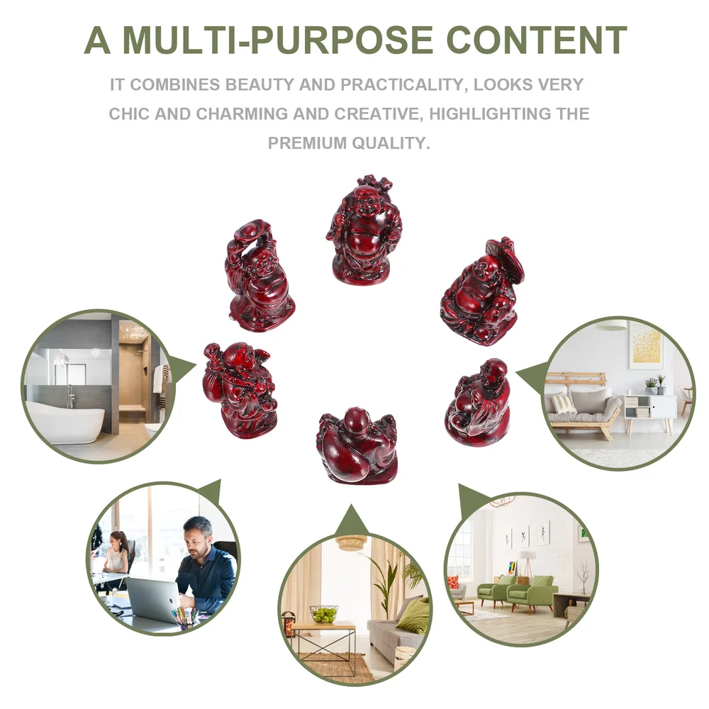 

6pcs Maitreya Garden Villa Outdoor Decor Miniature Adornment