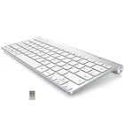 Ультратонкая немецкая беспроводная клавиатура 2,4G немецкая мультимедийная клавиатура с низким уровнем шума для ноутбука для Windows 7 10 Android TV Box