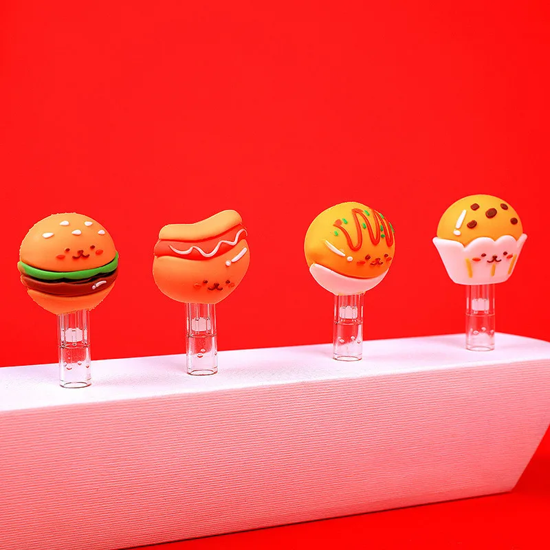 

32PCS Creative Western Food Platter Quick Dry Pen Cartoon Hamburger Hot Dog Sandwich Cake Silicone Gel Pen Stationery