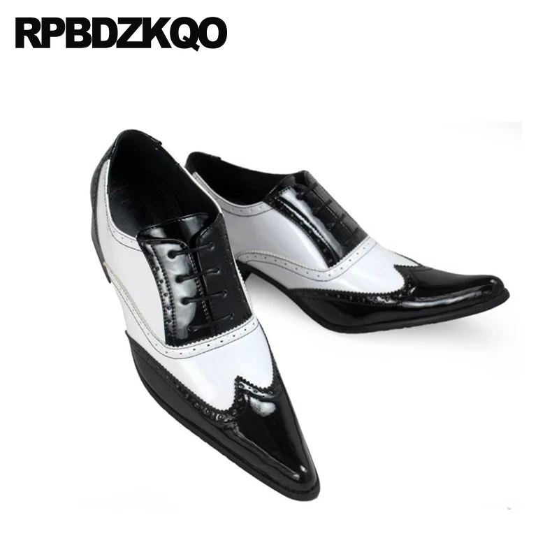 Большие размеры 46 модные мужские туфли-оксфорды из натуральной кожи с острым