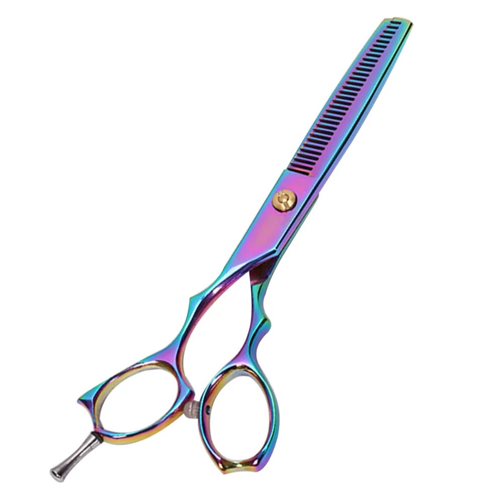 

1 Pcs Stainless Steel Hairdressing Scissors Practical Teeth Scissors Hair Styling Tools for Salon Home Use (Colorful)
