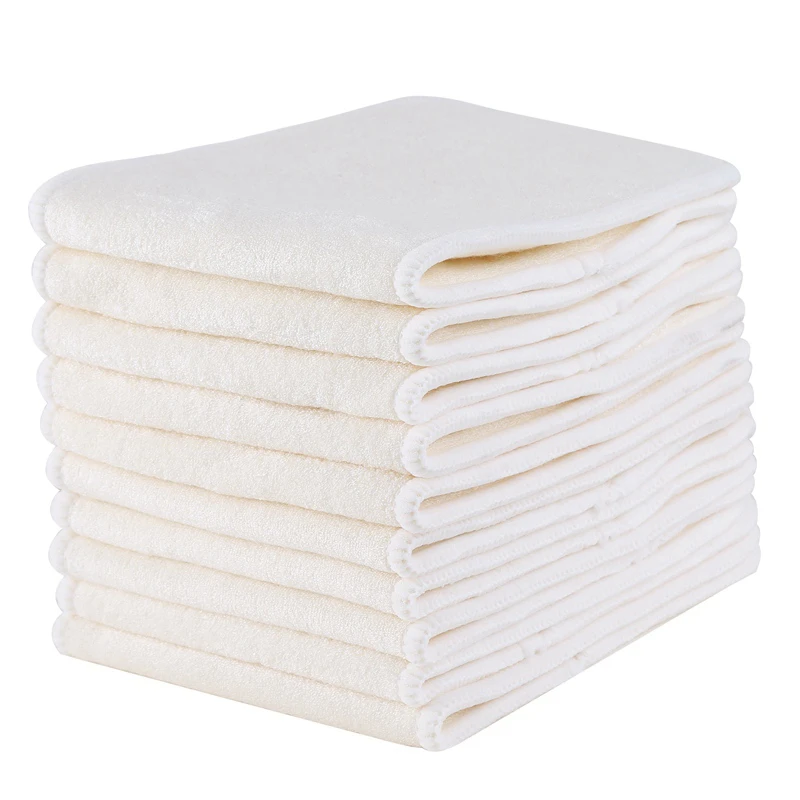 10 шт. 4 слойные бамбуковые вставки многоразовые моющиеся дышащие вкладыши для