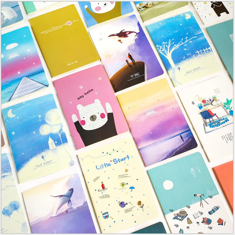 

4pcs/Lot Kawaii Notebook A5 Cute Agenda Journals Plannner Diary Notepad Book 30 Sheets School Office Stationery Planner 2022