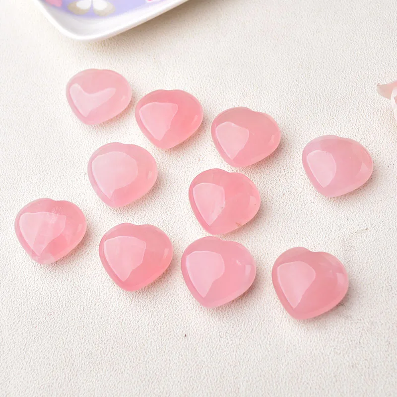 

1PCNatural Rose Quartz Heart Stone Shape Love Mini Crystal Healing Polished Gemstone DIY Jewelry Gift Couple Decoration Souvenir