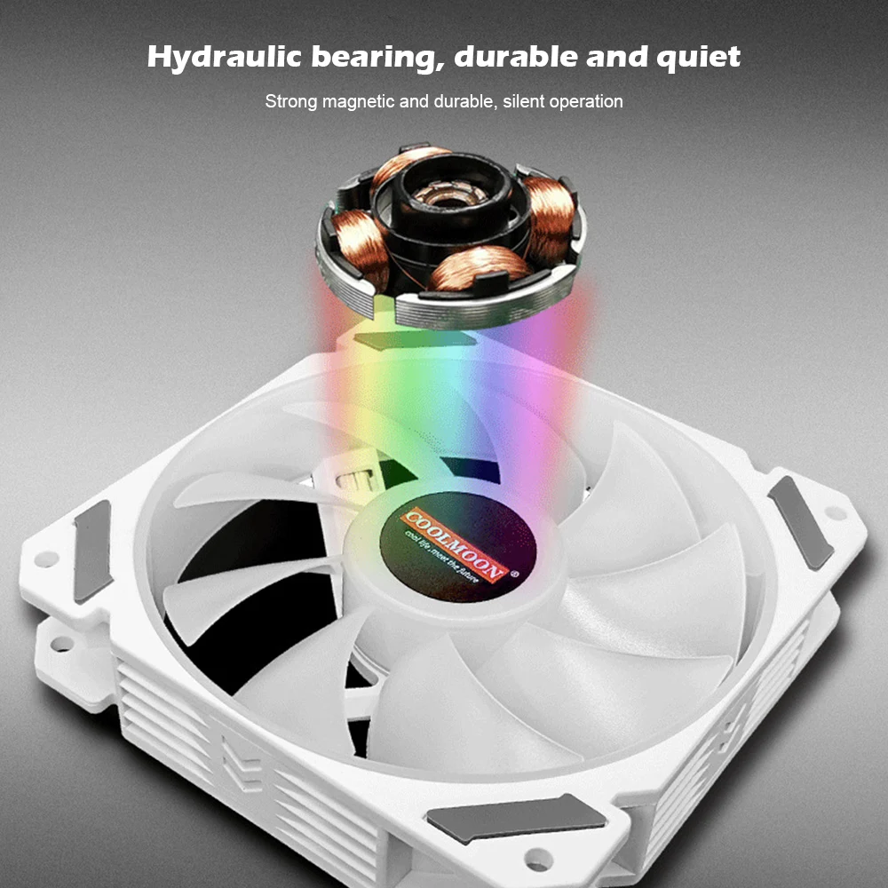

COOLMOON Computer Case Fan Set 3/4/5/6pcs 120mm Speed Adjustable RGB LED Mute Chassis Cooling Fan for Desktop PC Cooler Parts