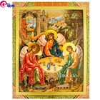 5D алмазная живопись, полноформатные картины квадратных религий, стразы, вышивка крестиком, иконы Святой Троицы