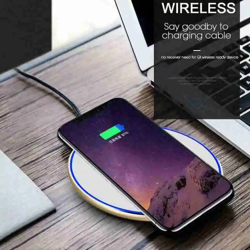 Быстрая зарядка для samsung S8 S9 Plus Note 9 8 USB зарядное устройство для телефона Pad 15 Вт Qi Беспроводное зарядное устройство для iPhone X Xs MAX XR 8 plus